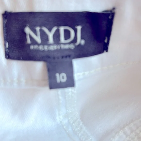 NYDJ Marilyn Straight Wave Tie Dye Liftxtuck White‎ Jeans